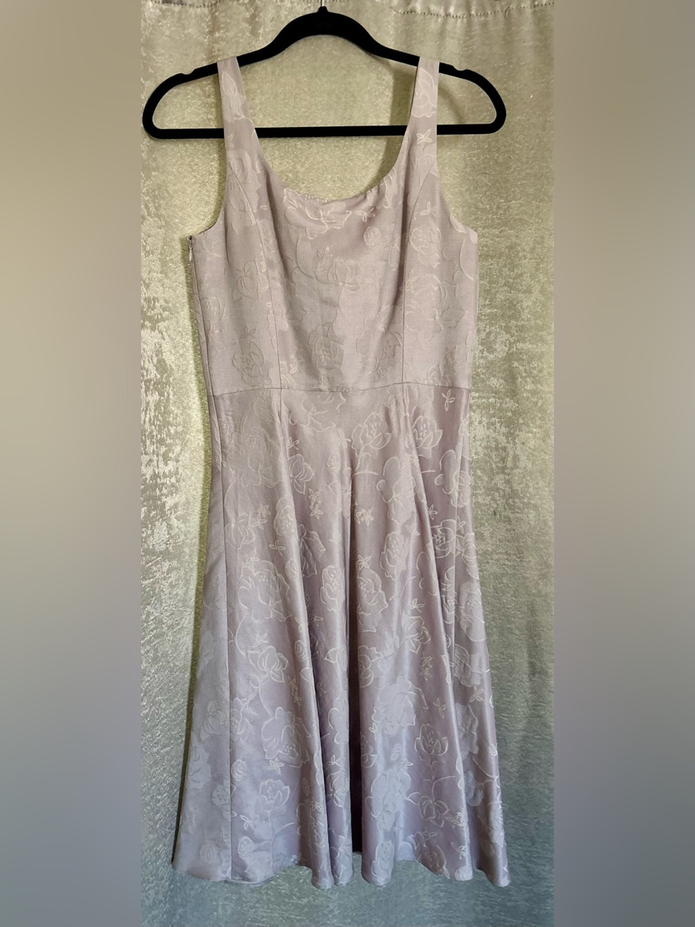 Vintage Ann Taylor Silk Floral Dress Size 4 Lavender A Line Cottagecore Fairy